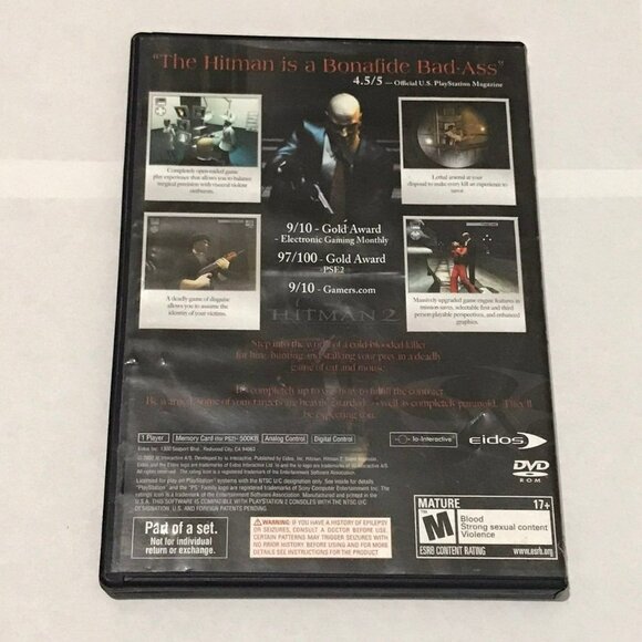 PS2 Hitman 2 Silent Assassin CIB Mint Playstation 2 - Picture 2 of 4